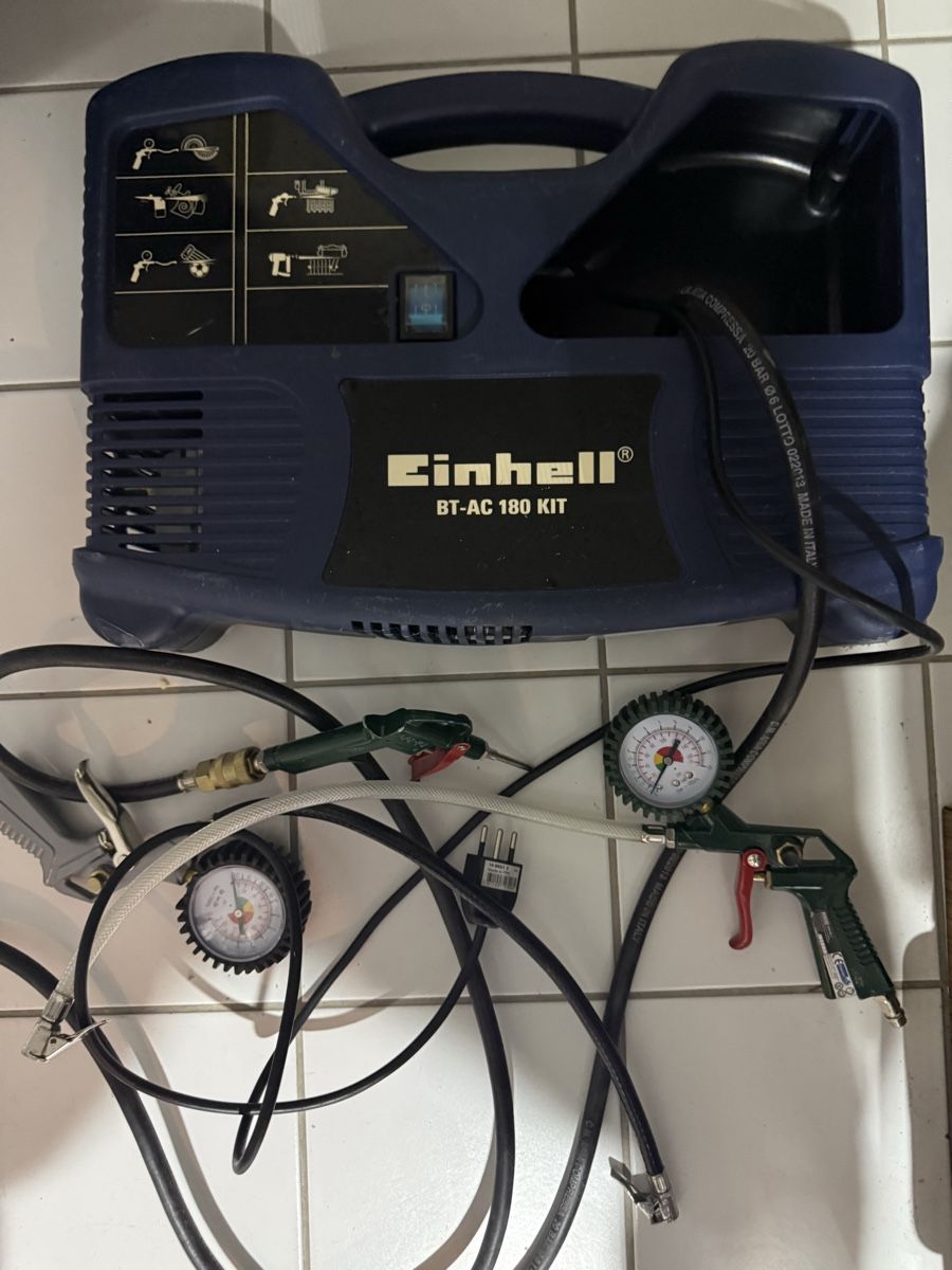 Einhell Kompressoren: Kompressor Einhell BT-AC 180 Kit mit Zubehör gebraucht – Gebraucht aus Binningen von bur_y7d7