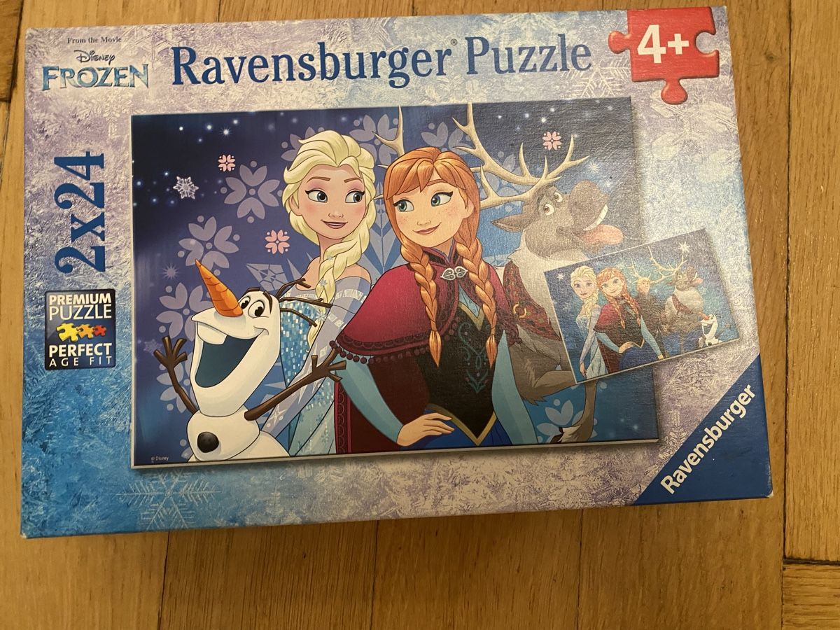 Ravensburger Puzzle: Ravensburger Puzzle "Die Eiskönigin" 2x24 Teile, Winter – Usato da Bern venduto da Elisa64