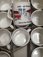 24x Kaffee Tassen KaffeeBecher Becher ABB High Voltage Neu