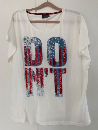 Shirt Baumwolle mit Pailletten XXL