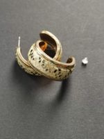 Boucles d'oreilles demi-créoles vintage motif serpent!
