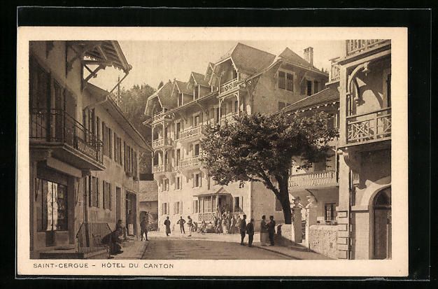 Cartoline postali: AK Saint-Cergue, Hotel du Canton – Usato da Berlin venduto da bartko-reher