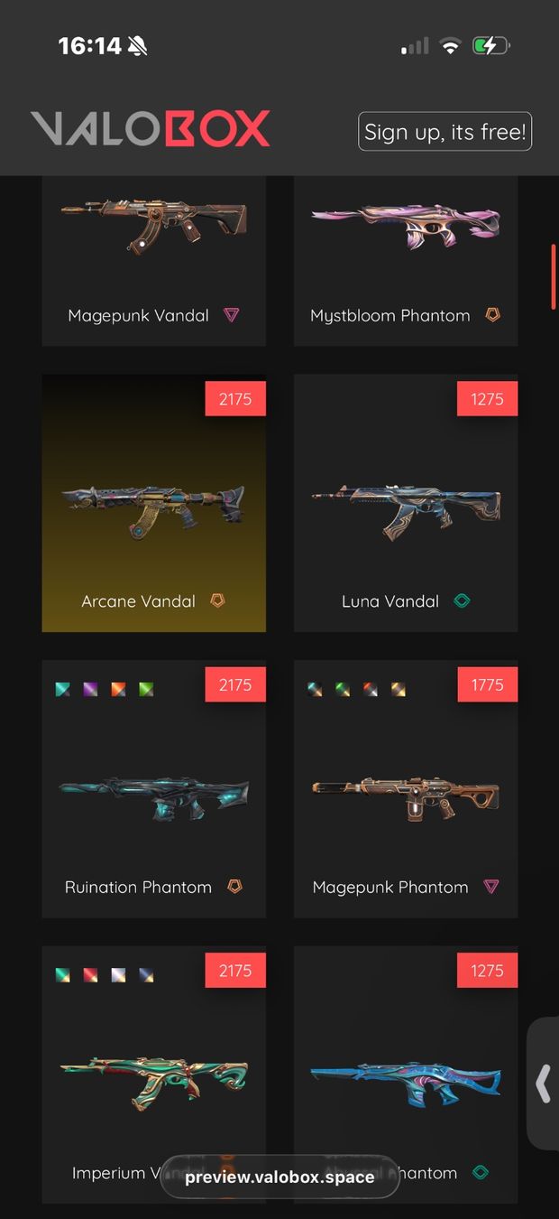 Giochi: Valorant Accounts - Rare Skins – Nuovo e nell'imballaggio originale da Hüttwilen venduto da aurelcyril 9