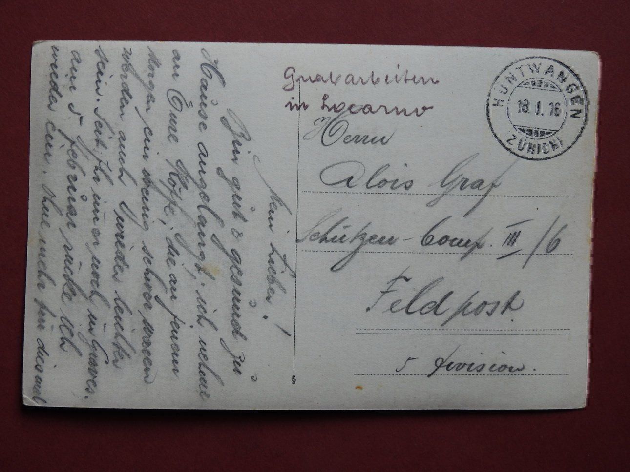 Cartoline postali: Feldpost Locarno ! – Usato da Rain venduto da 999-800-K 1