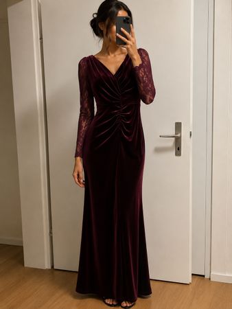 LIPSY LONDON SAMT-ABENDKLEID BORDEAUX, GR. 36