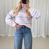 Maglioni & Felpe: Strickpullover beig gestreift, Onesize 36-42 (eher 40) – Usato da Winterthur venduto da Winnia
