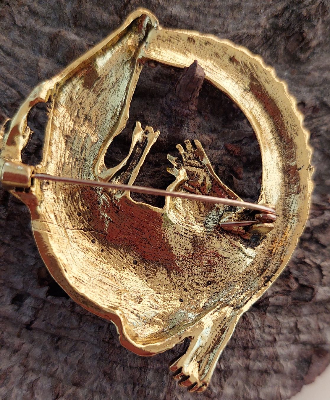 Spille & Fermagli: Farbige Brosche Krokodil / Echse goldfarbig mit Strass – Nuovo (secondo la descrizione) da Oberwil BL venduto da Kukkaniitty 7