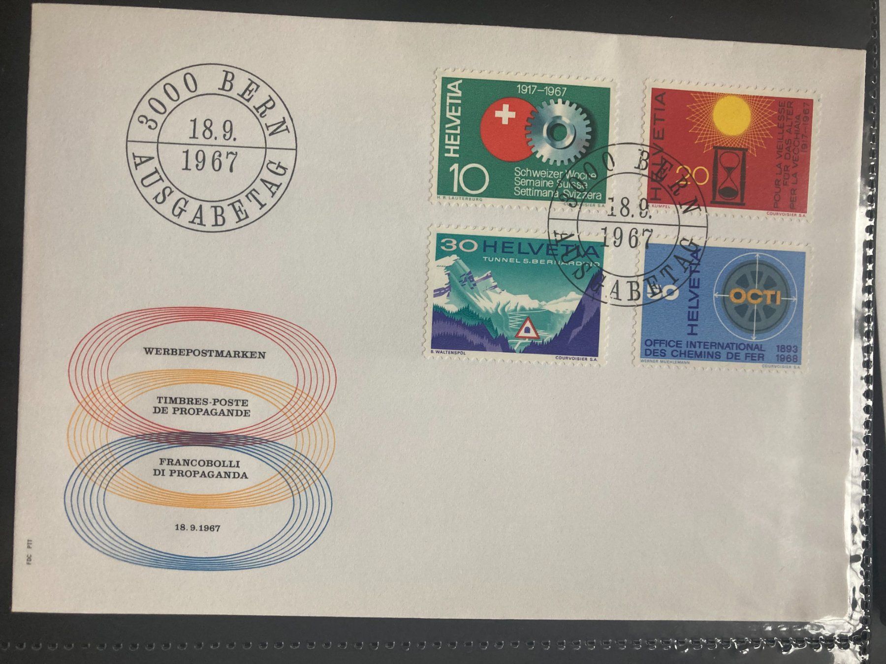 Alle Briefmarken: Schweiz 1967 Ersttagsbrief Satz Werbepostmarken Herbst – Neu (gemäss Beschreibung) aus Winterthur von schnueps