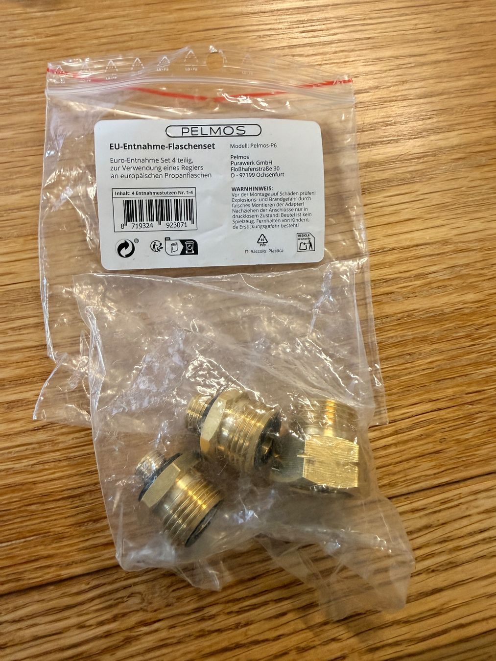 Unità & Adattatore: Gasflaschen Adapter Set EU von Pelmos – Nuovo e nell'imballaggio originale da Diessbach b. Büren venduto da babs92