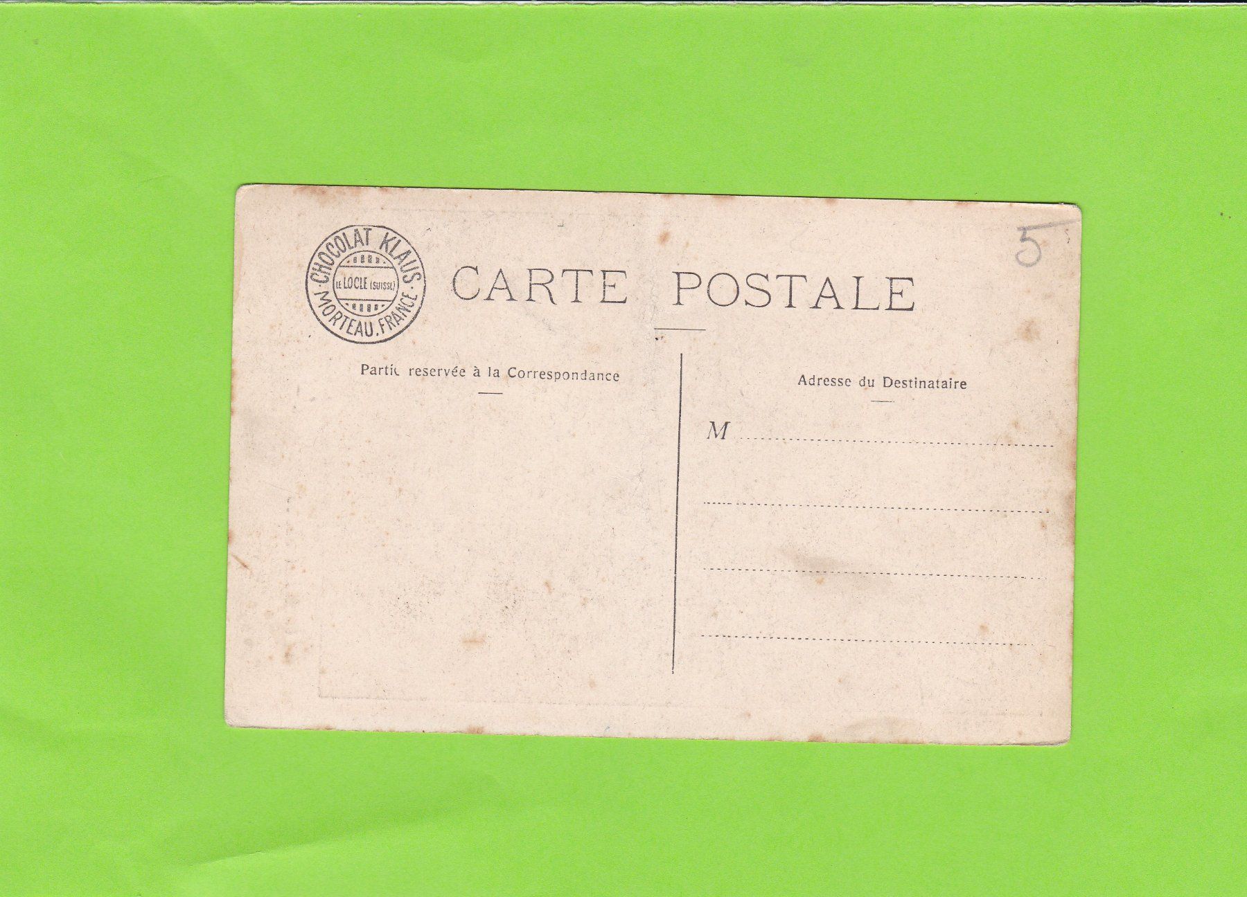 Cartoline postali: Chocolat Klaus: Die Jungfrau – Usato da St. Peterzell venduto da neckertal 1