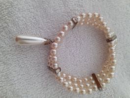Vintage Perlenarmband - Gummiband Modeschmuck