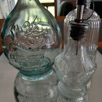 3er  Küchen Menage mit Wandspiegel/ Glas
