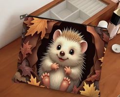 Nessesaire-Kosmetiktasche-Etui-Kulturbeutel-Tasche- Igel