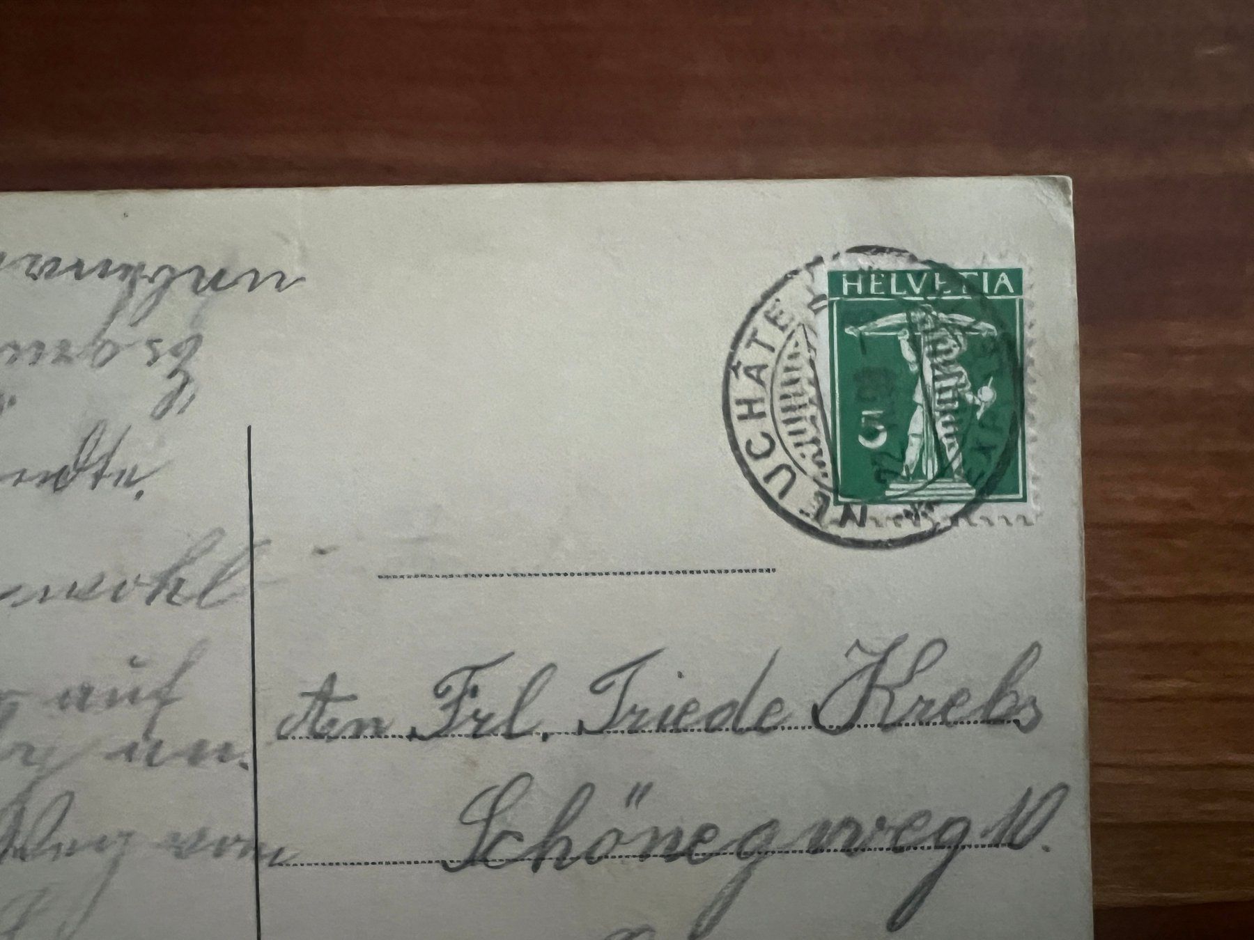 Cartoline postali: AK   1909 Neuenburg   (G3126) – Usato da Hinwil venduto da Sidi4 1