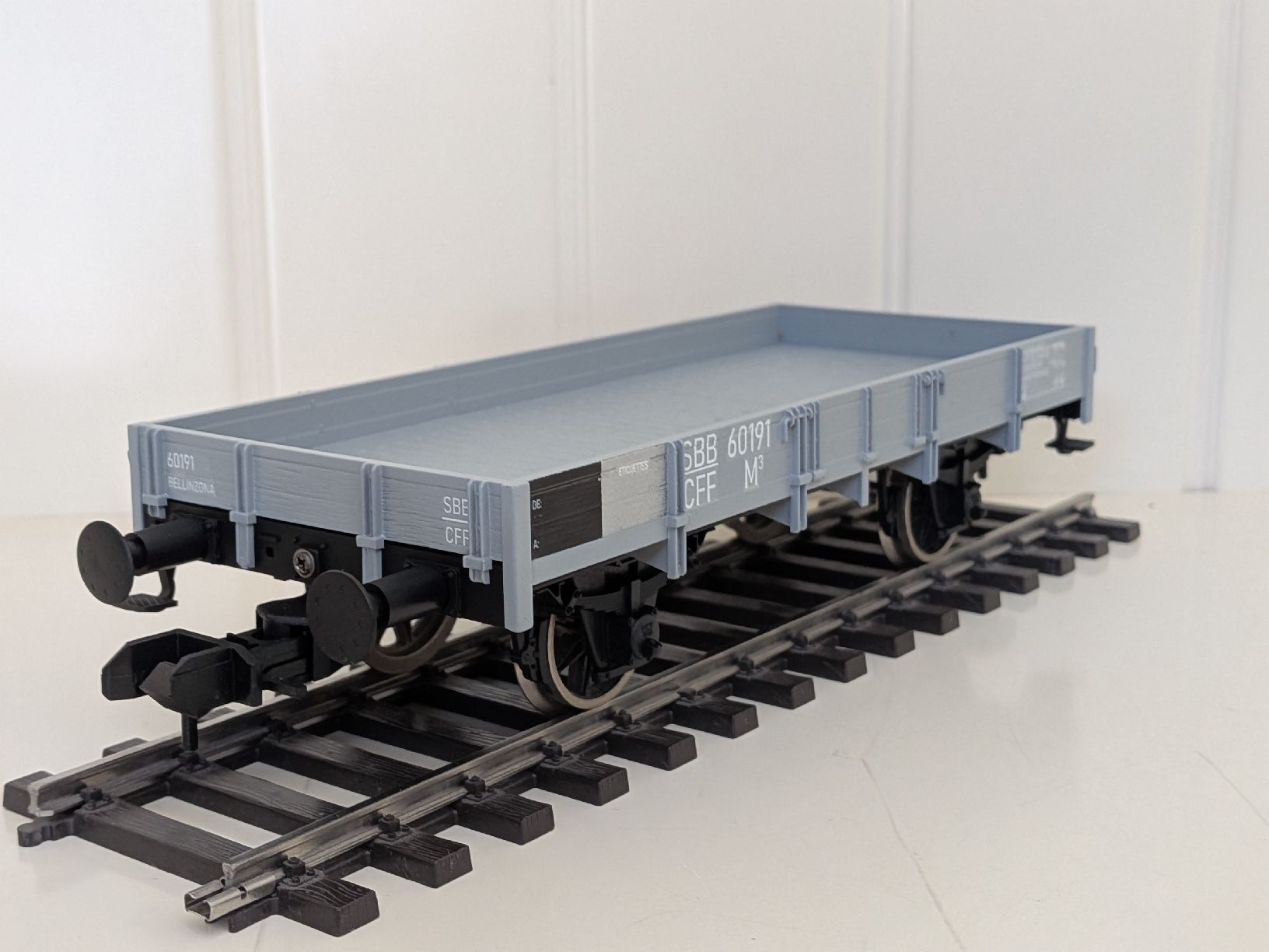 SBB/CFF/FFS Modellini di ferrovie: SBB Niederbordwagen M3 60191 – Nuovo (secondo la descrizione) da Grenchen venduto da garage-city 1