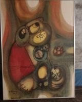 Wunderschönes Gemälde, signiert, Juli 1980 H. Hukwana