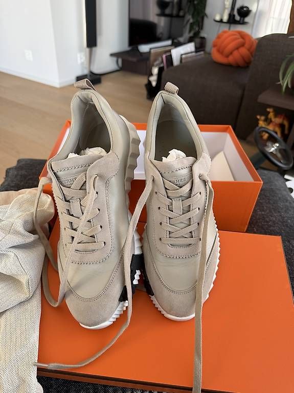 Scarpe da uomo: HERMES Sneaker Home Bouncing Veau / Grösse 42 – Usato da Zug venduto da PensoT