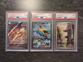 3x Pokémon Sammelkarten PSA-geprüft Top Zustand!