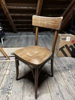 Wooden Chair Bentwood Style Dark Brown