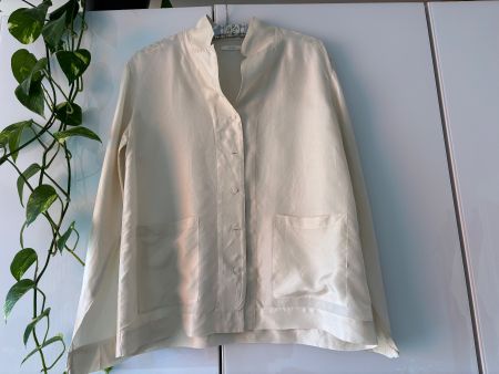 COS Seidenbluse in off-White Gr. 40