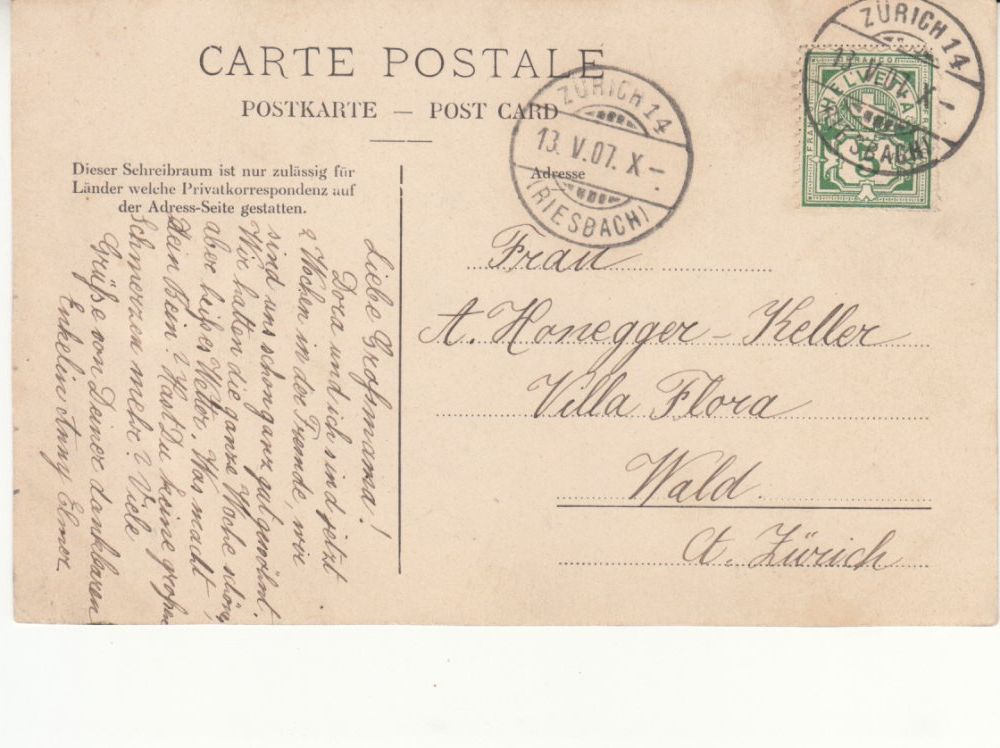 Cartoline postali: Zürich Zwinglidenkmal 1907 – Usato da Bürglen TG venduto da StampGraf 1