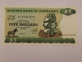 5 Dollar Zimbabwe 1994