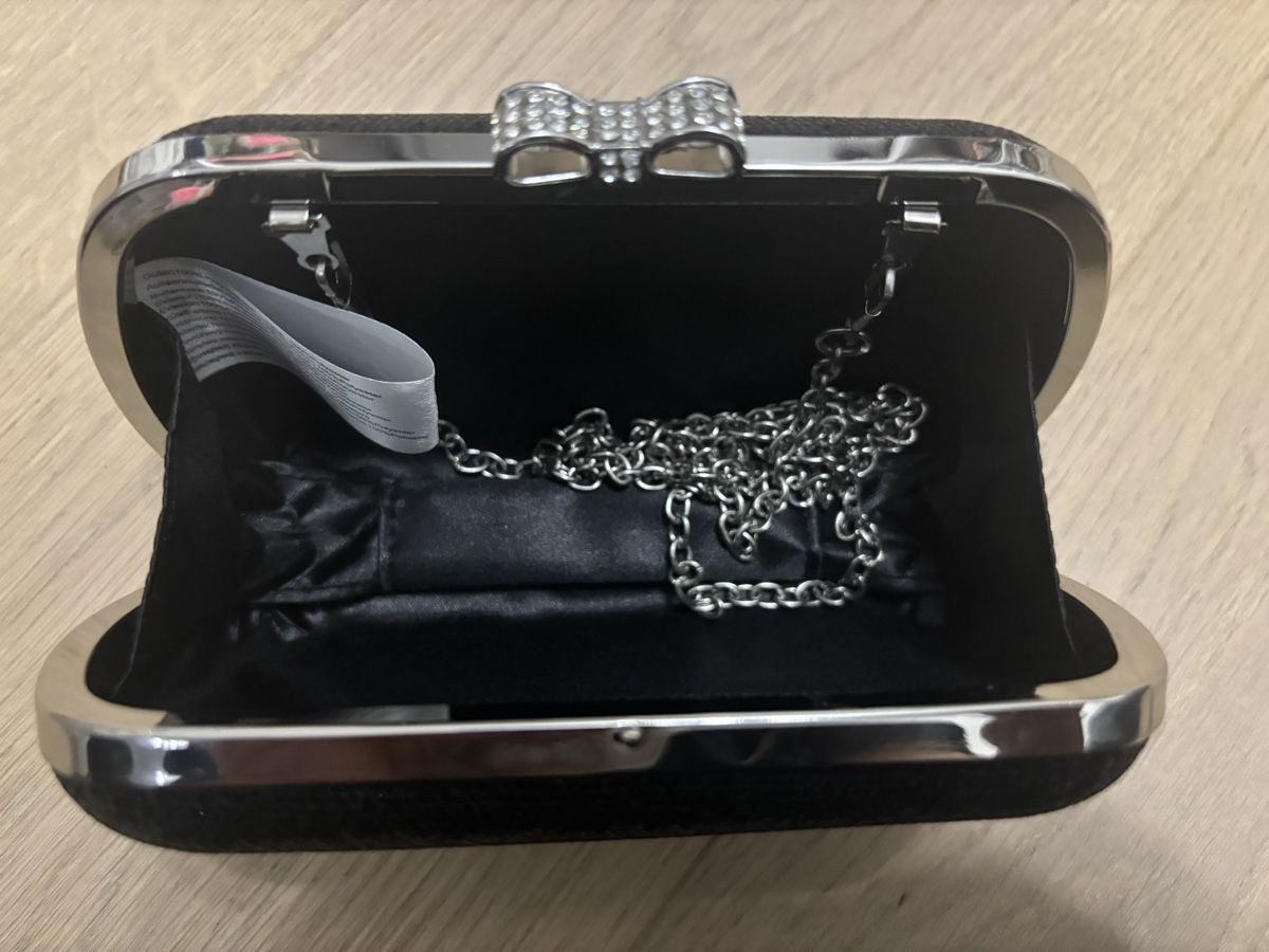 Borse da donna: Elegante, schwarze Clutch mit Glitzer – Usato da Bubendorf venduto da mellusa 2