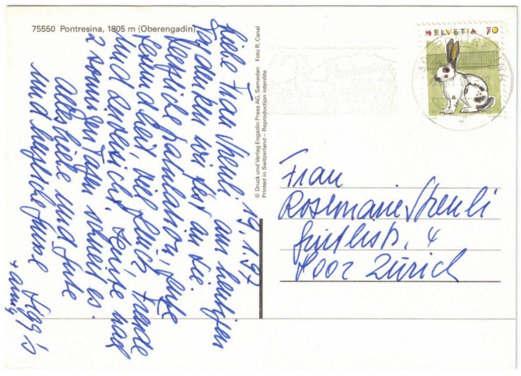 Cartoline postali: Pontresina - 4 Bild AK – Usato da Binningen venduto da Mountainrider 1