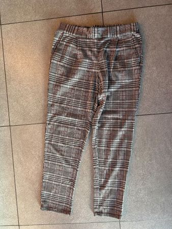 Pantalon mi-saison pied de poule avec de rouge tg. S 36 - 38