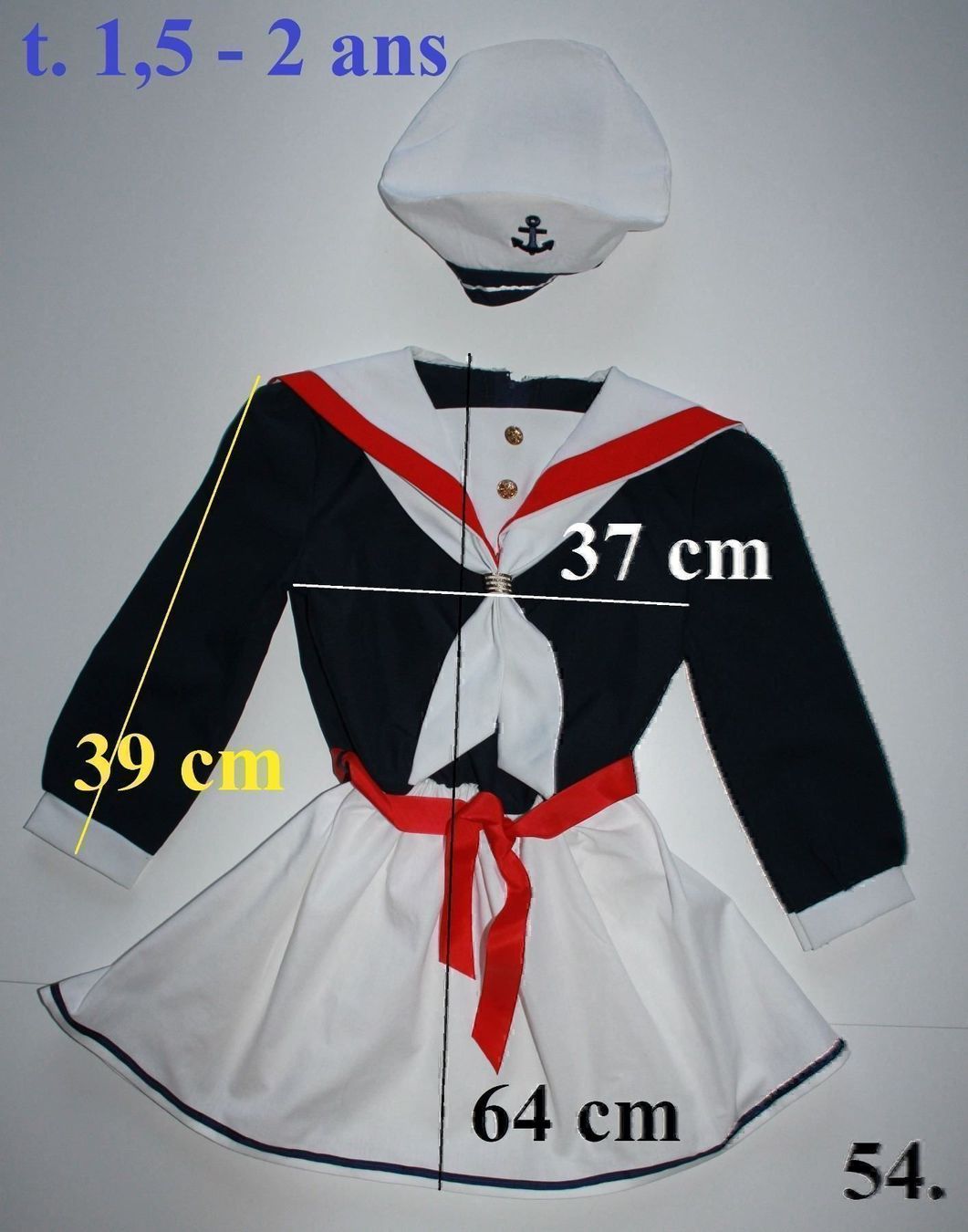 Costumi: Costume marin / Marine    t. 1.5 - 2 ans – Usato da Peseux venduto da Gilloss 1