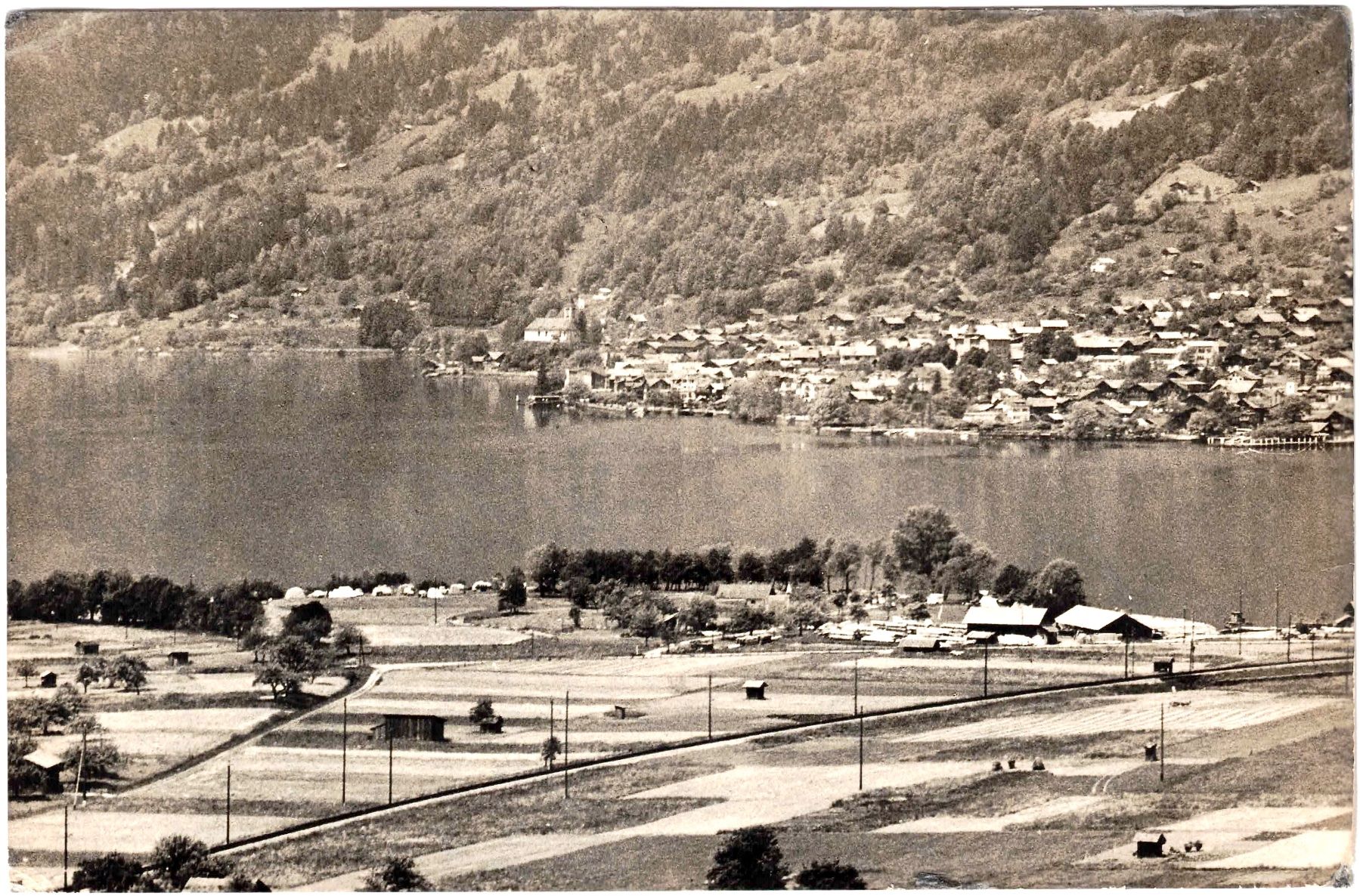Cartoline postali: Camping-Blatz AAREGG Brien7 ca. 1965 (BE) – Usato da Oberdorf BL venduto da Hopfehuepfer