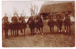 Landwirtschaft/Bauernhaus 1910 mit Pferde/Militär Kanton BE?