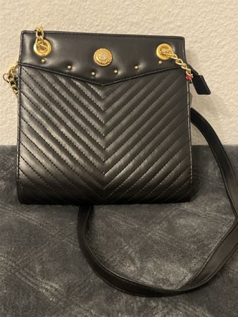 Stefano Bag Milano, Goldkette, Schwarz, Neuwertig