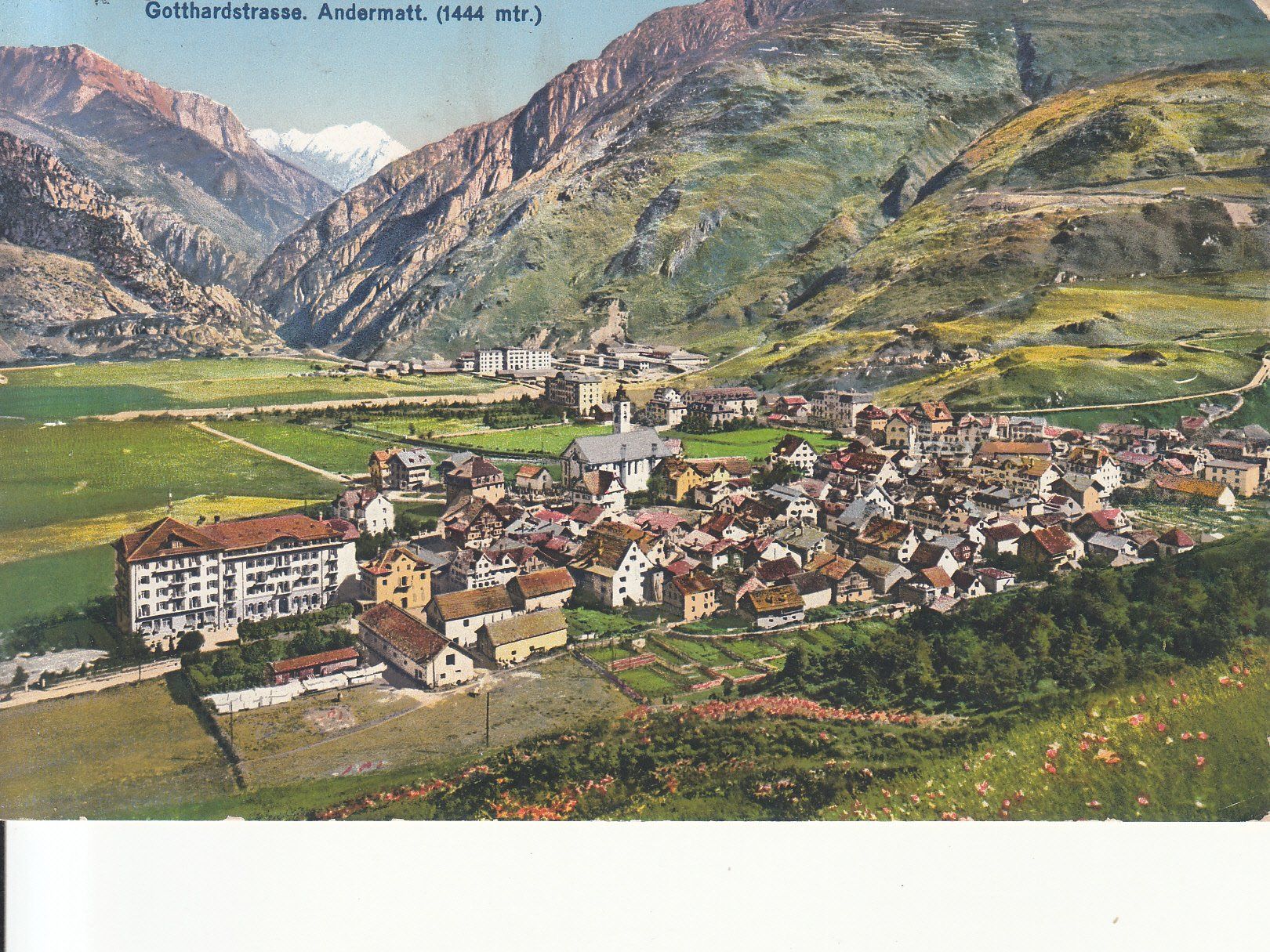 Cartoline postali: Andermatt 1918, Stab-ST Kaserne Andermatt – Usato da Bürglen TG venduto da StampGraf