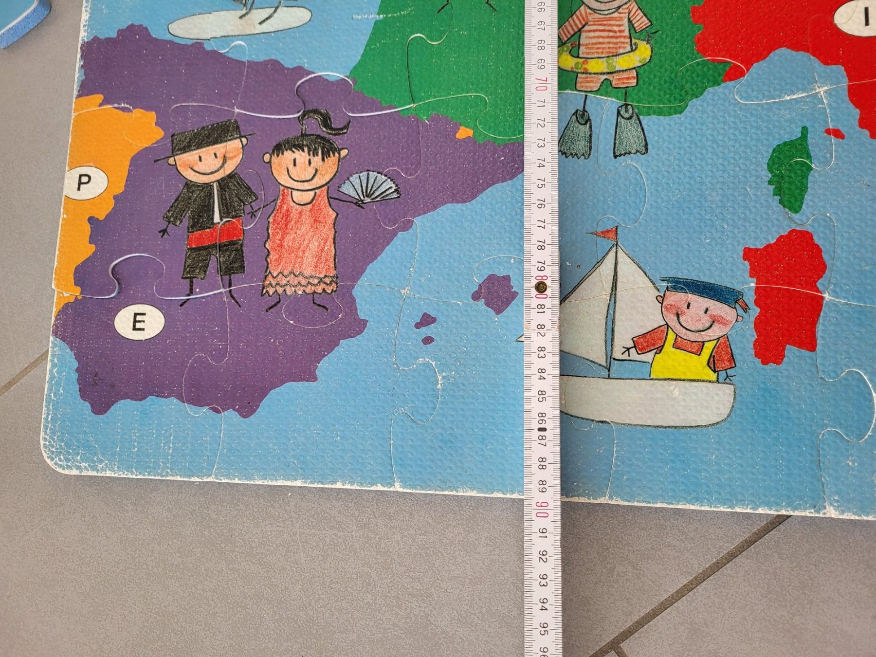 Puzzle: Weltkarten Bodenpuzzle weich 90x60 cm – Usato da Boswil venduto da i12i 2
