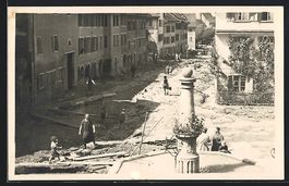 Foto-AK Zurzach, Brunnen im Ort
