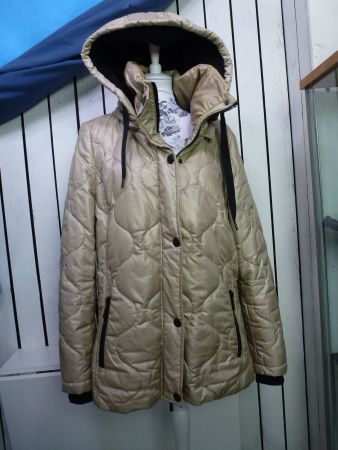KENNY S GR 42 LEICHTE WATTIERTE JACKE KAPUZE CHAMPAGNER NEU