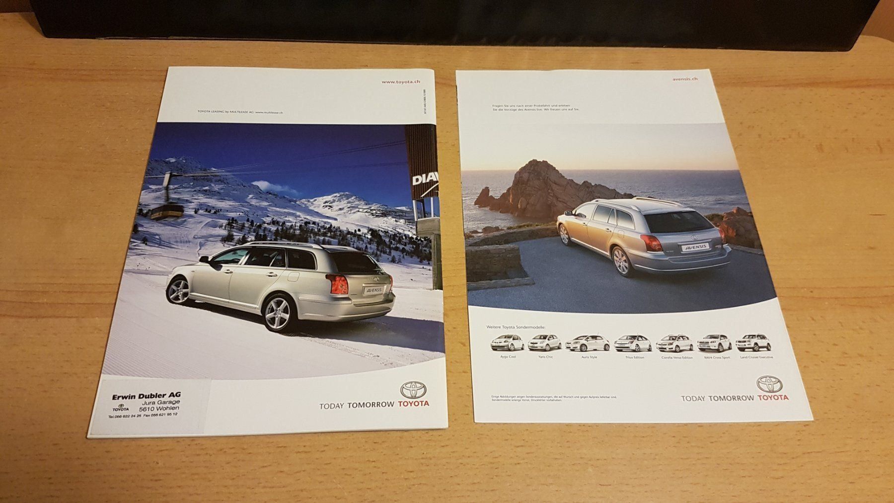 Toyota Documenti: Toyota Avensis Prospekt/Katalog – Usato da Boswil venduto da MAF_952 1