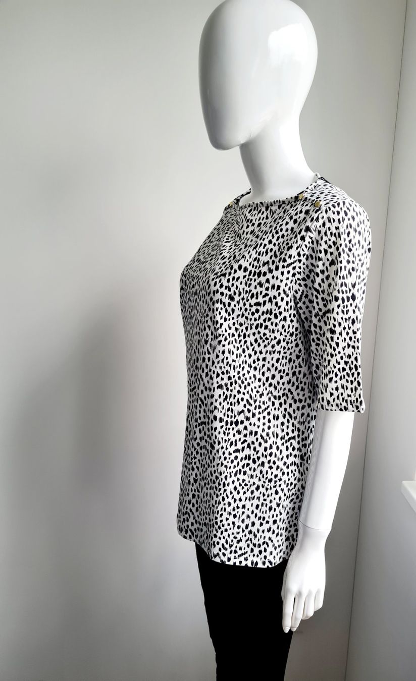 T-shirt: Shirt NEU schwarz/ weiß Gr.M – Nuovo e nell'imballaggio originale da Schaffhausen venduto da Catboot01 1