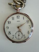 Antike Omega Taschenuhr Original läuft mit Kette Sammleruhr