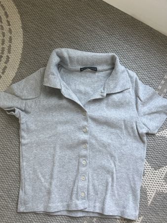 Polohemd Grau Grösse One Size Brandy Melville
