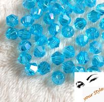 100 Stk. Glas- Perlen 4mm aquamarine AB