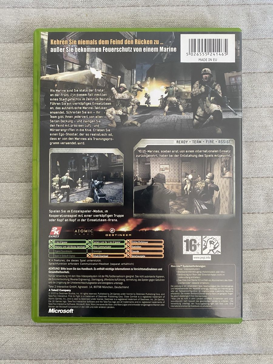 Microsoft Giochi: Close Combat: First to Fight für Xbox – Usato da Thunstetten venduto da Virus_33 2