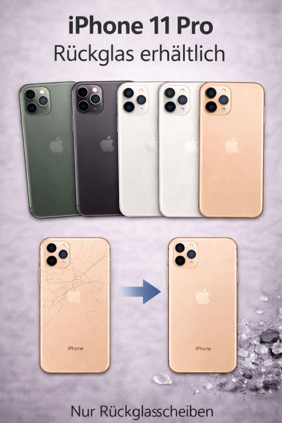 Covers & Schutzfolien: Für iPhone 11/11 Pro /11 Pro Max Back Glas Akkudeckel – Neu und originalverpackt aus Luzern von Waince786 1