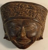 Antike Maya Maske, Terrakotta Mexiko (nov116)
