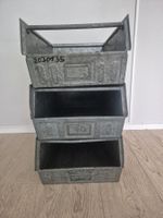 3x Metall Stapelboxen verzinkt