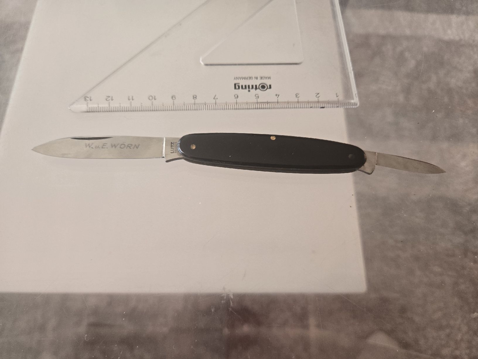 Solingen Taschenmesser: ⚫ Taschenmesser Lutz Solingen – "W. u. E. Worn" – Gebraucht aus Bussigny von Kfdlt