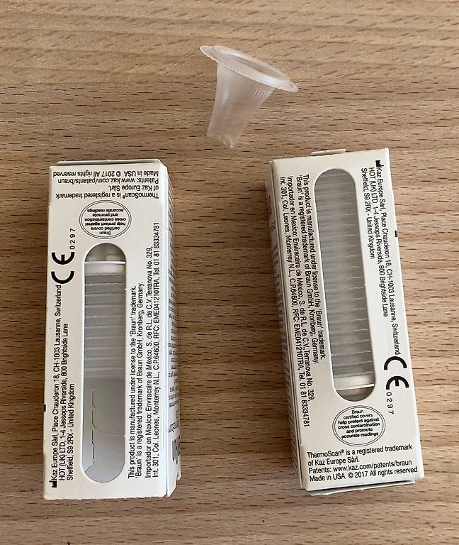 Chapeaux, bonnets & casquettes: Schutzkappen Ohrthermometer Braun LF20 – D'occasion à Zofingen par zofredam