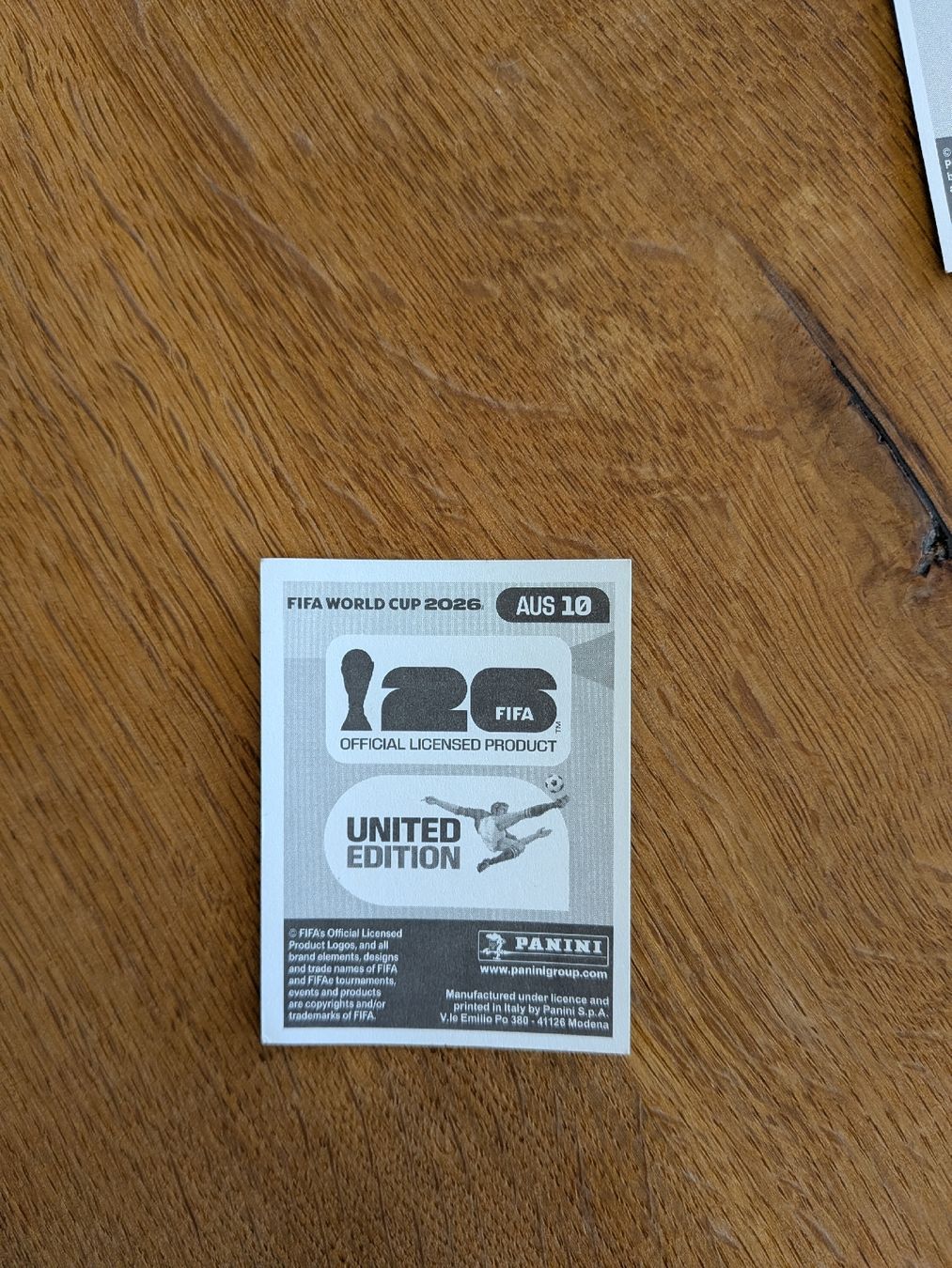 Panini Carte collezionabili: Panini Bild AUS 10 – Usato da Eschenbach SG venduto da SanFranciscoCalifornia 1