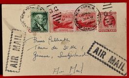 GANZSACHE USA FIRMEN-POSTKARTE JEWELRY NEW YORK GENEVE 1955